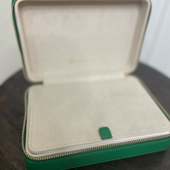 Kendra Scott Medium Zip Jewelry Case Kelly Green Travel Organizer NWT - Picture 5 of 6